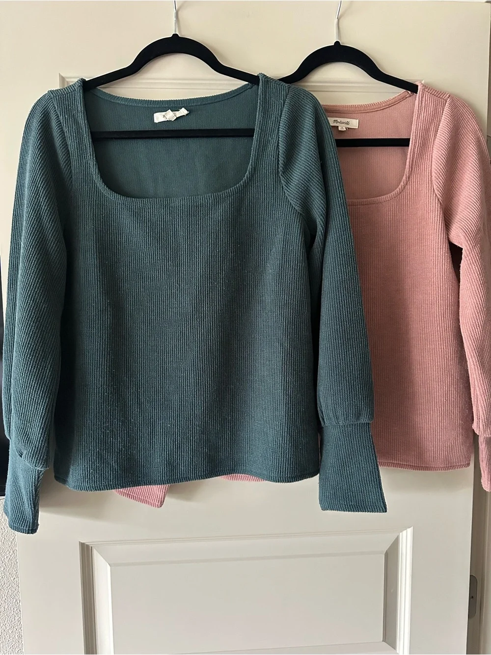 Madewell Square-Neck Knit Sweater Top Bundle